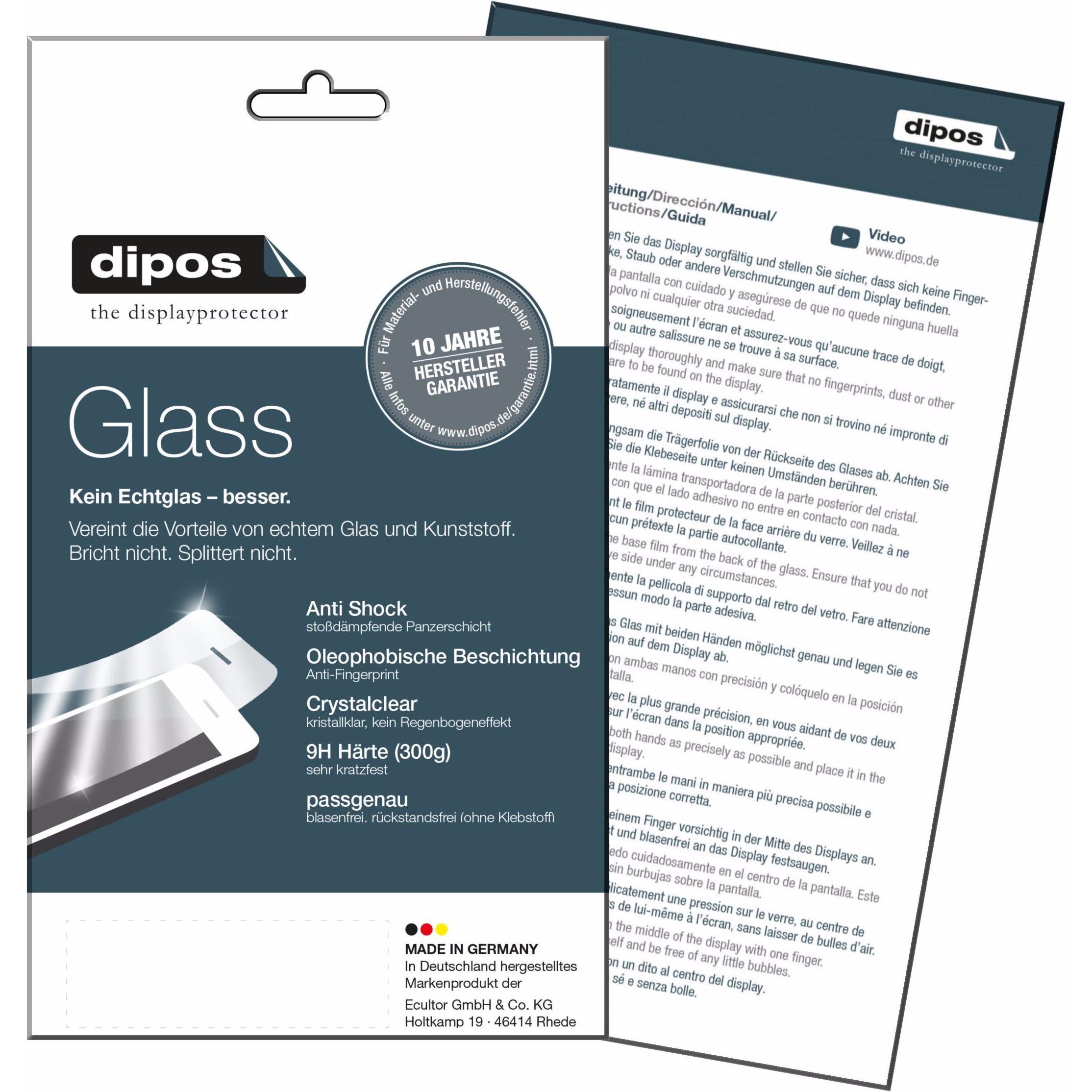 Dipos Displayschutz Anti-Shock (2 Stück, LG K8), Smartphone Schutzfolie, Transparent