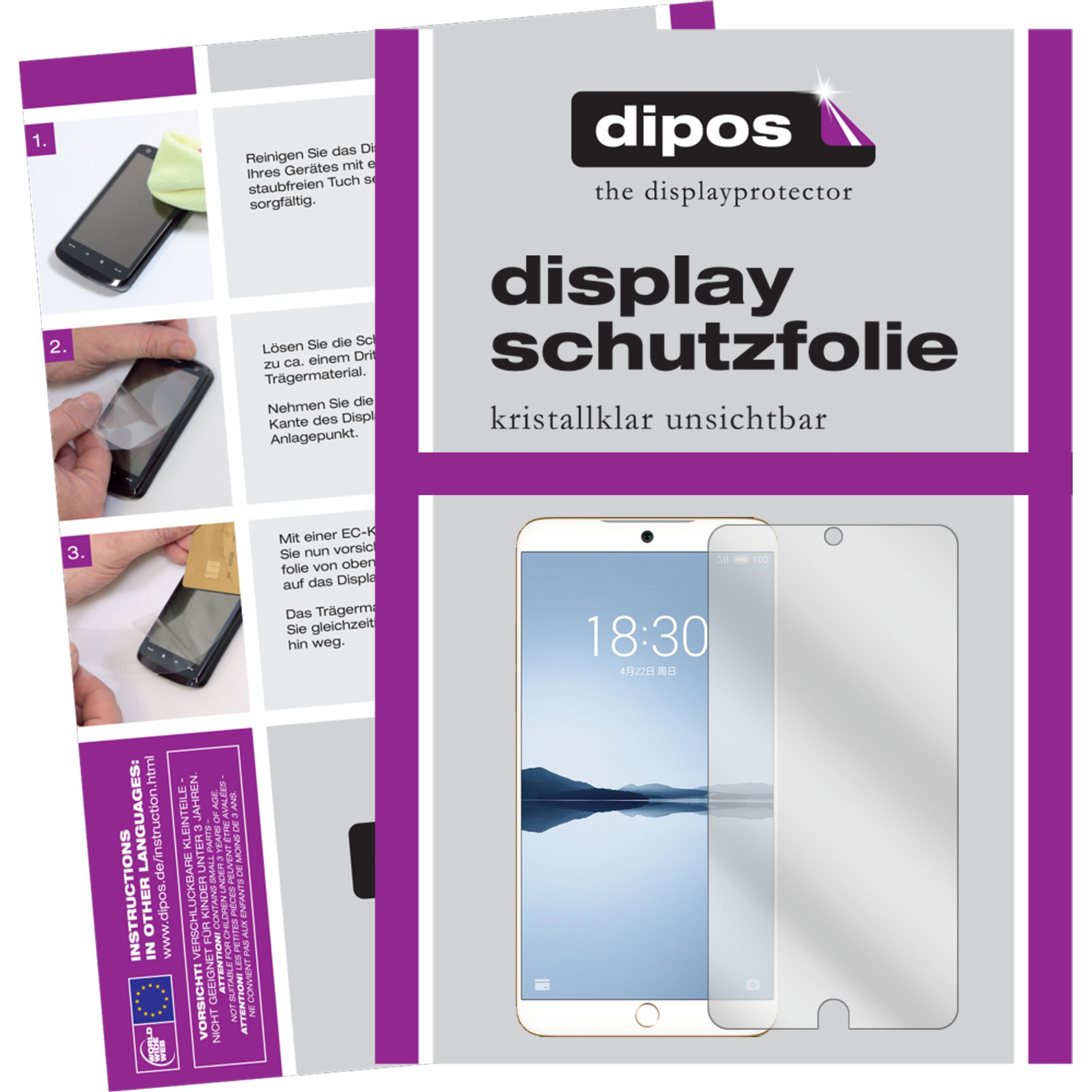 Dipos Displayschutzfolie Crystalclear (1 Stück, Meizu 15), Smartphone Schutzfolie, Transparent