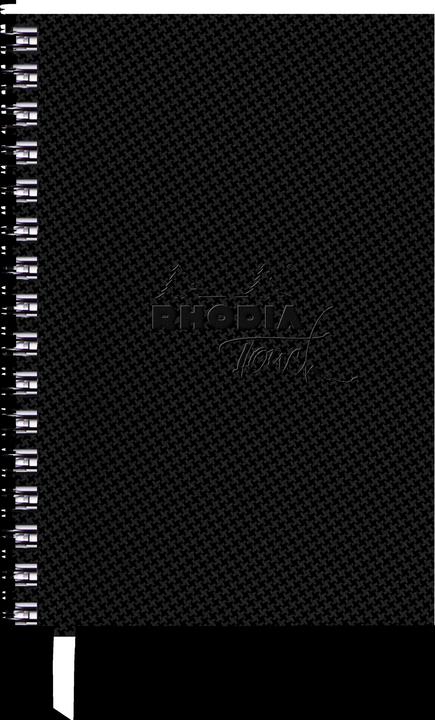 Rhodia Touch Watercolor Book, papier 100% coton grain satiné 300g - A6 portrait, 40 pages - Noir (300 g/m², 240 x)