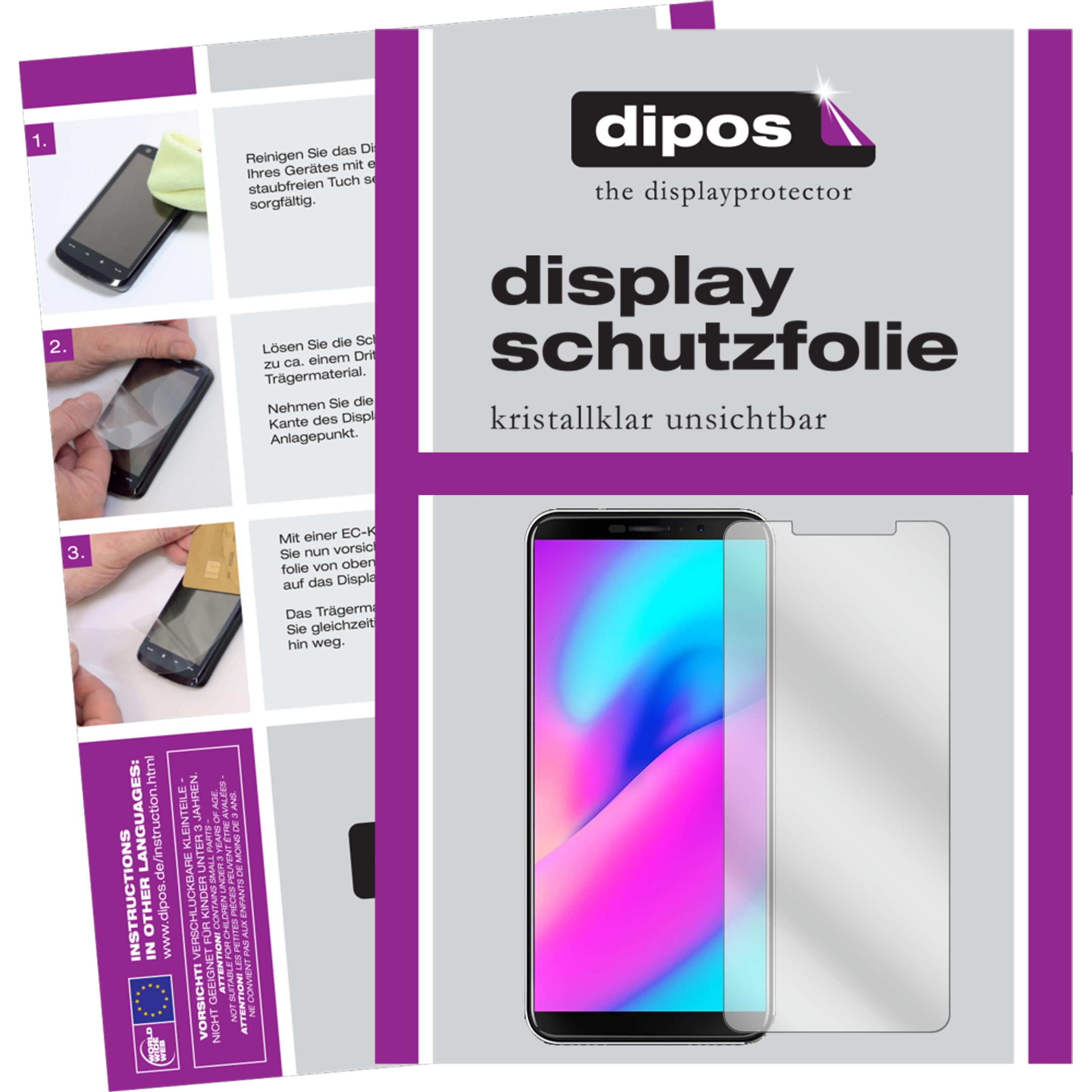 Dipos Displayschutzfolie Crystalclear (6 Stück, Cubot J3), Smartphone Schutzfolie, Transparent