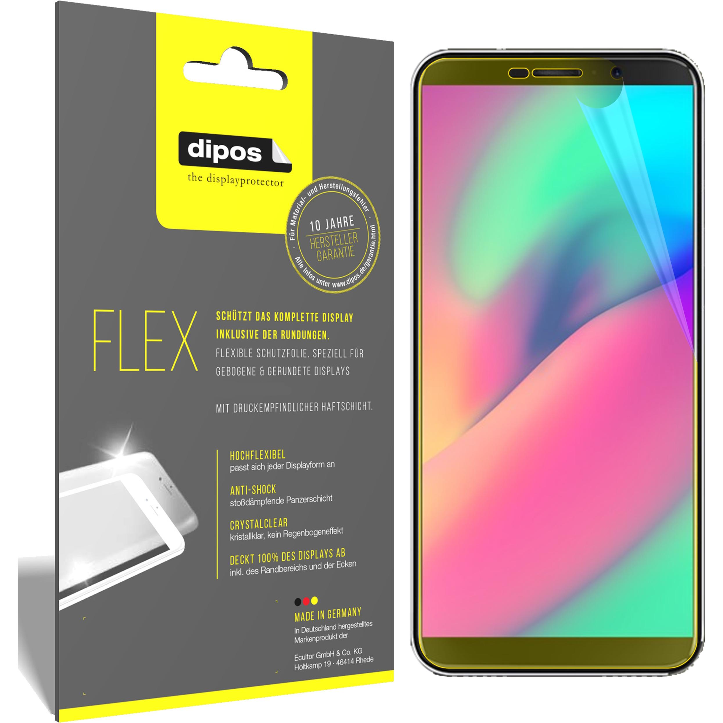 Dipos Displayschutzfolie Full-Cover 3D (3 Stück, Samsung Galaxy J3 Pro), Smartphone Schutzfolie, Transparent