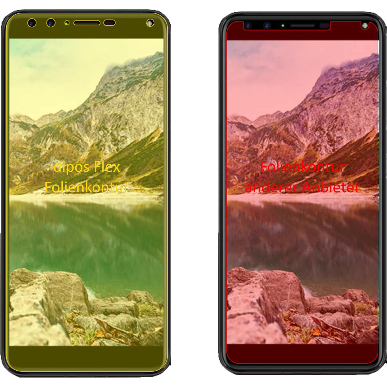 Thumbnail - Dipos Displayschutzfolie Full-Cover 3D (3 Stück, Cherry Mobile Flare S6 Plus), Smartphone Schutzfolie, Transparent