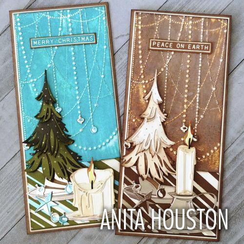 Actual product image Sizzix Thinlits punching stencil "Trim a Tree Colourize by Tim Holtz"