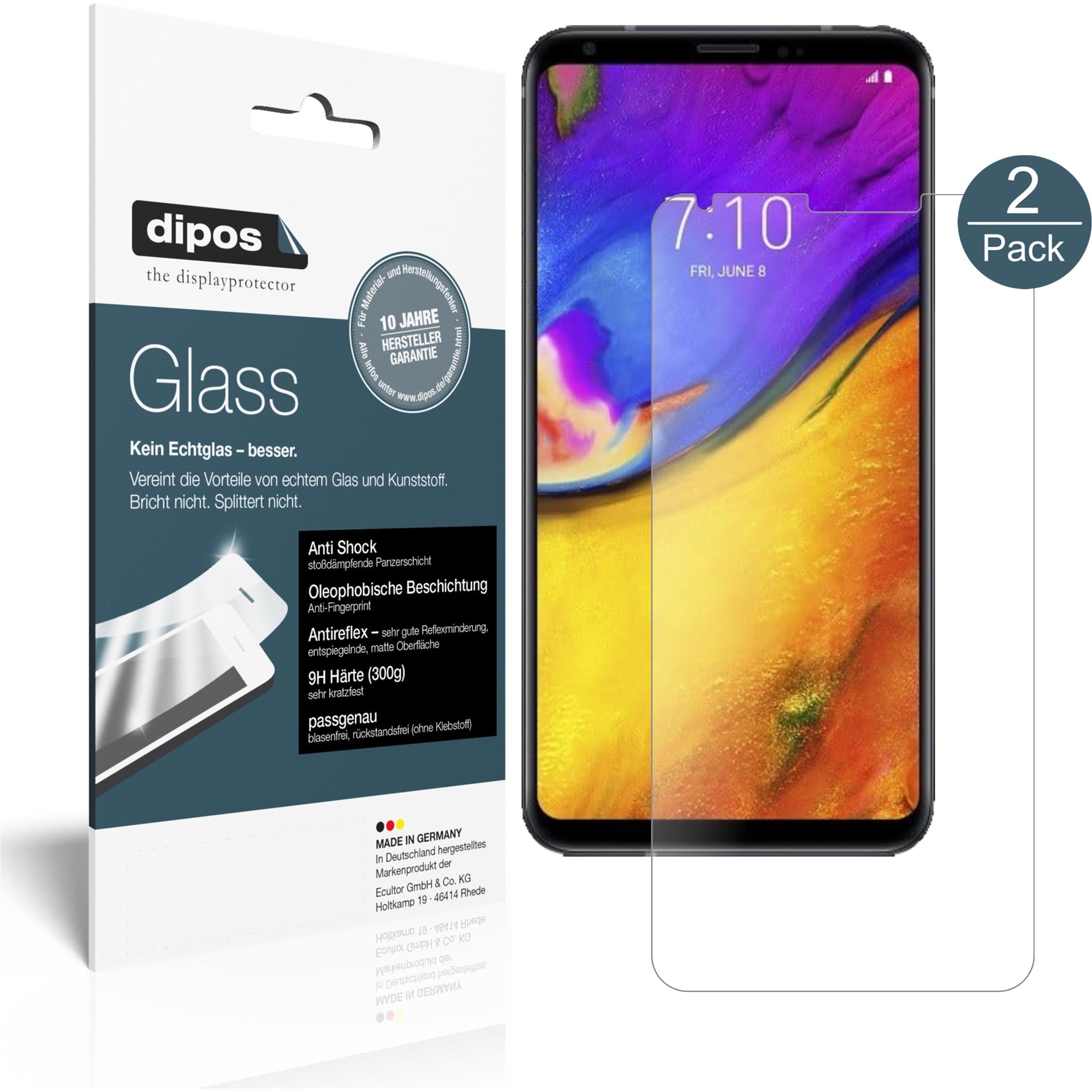 Dipos Displayschutz Anti-Shock (2 Stück, LG V35 ThinQ), Smartphone Schutzfolie, Transparent