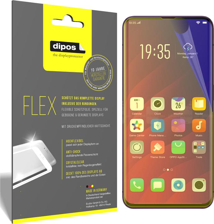 Dipos FLEX 3x Pellicola Protettiva Morbida Per LG Q60 - Copertura Totale 3D Anti-Urto Con Garanzia 10 Anni - 2