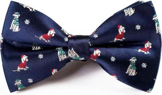 Snazzy Santa Fliege - Weihnachtsfliege Hunde Dunkelblau von