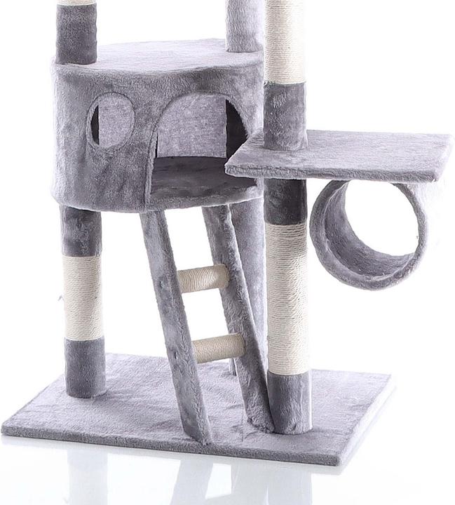 Produktbild Wiltec Kratzbaum 240–260cm Katzenkratzbaum deckenhoch Kletterbaum Katze (260 cm, Grau)