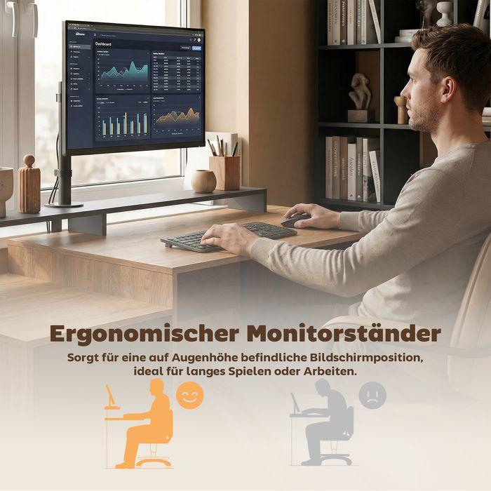 Produktbild Swisshandel24 Computertisch, Stauraum, Regalen, 140cm, Eiche