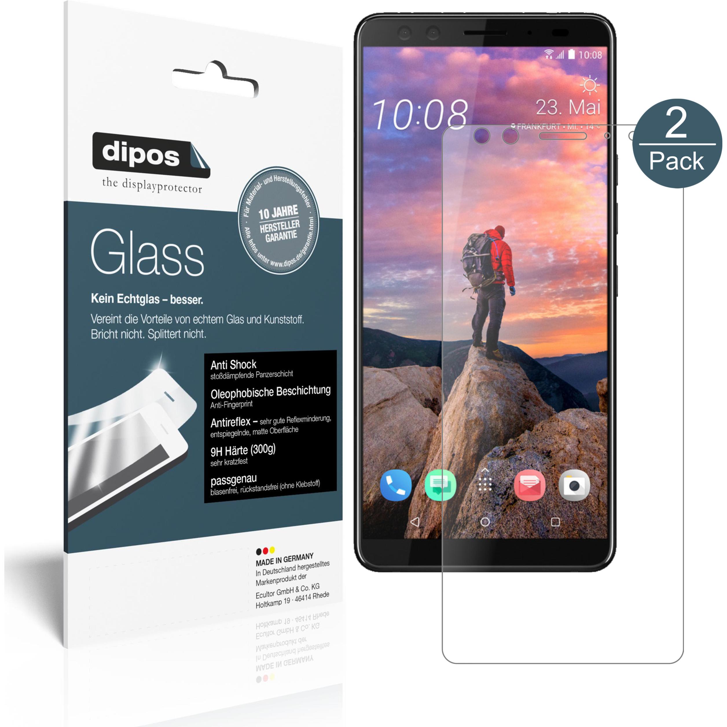 Dipos Displayschutz Anti-Shock (1 Stück, HTC U12+), Smartphone Schutzfolie, Transparent