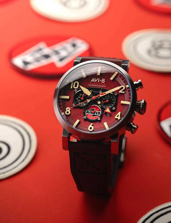 Actual product image AVI-8 AV-4107-04 (Pilot watch, Chronograph)