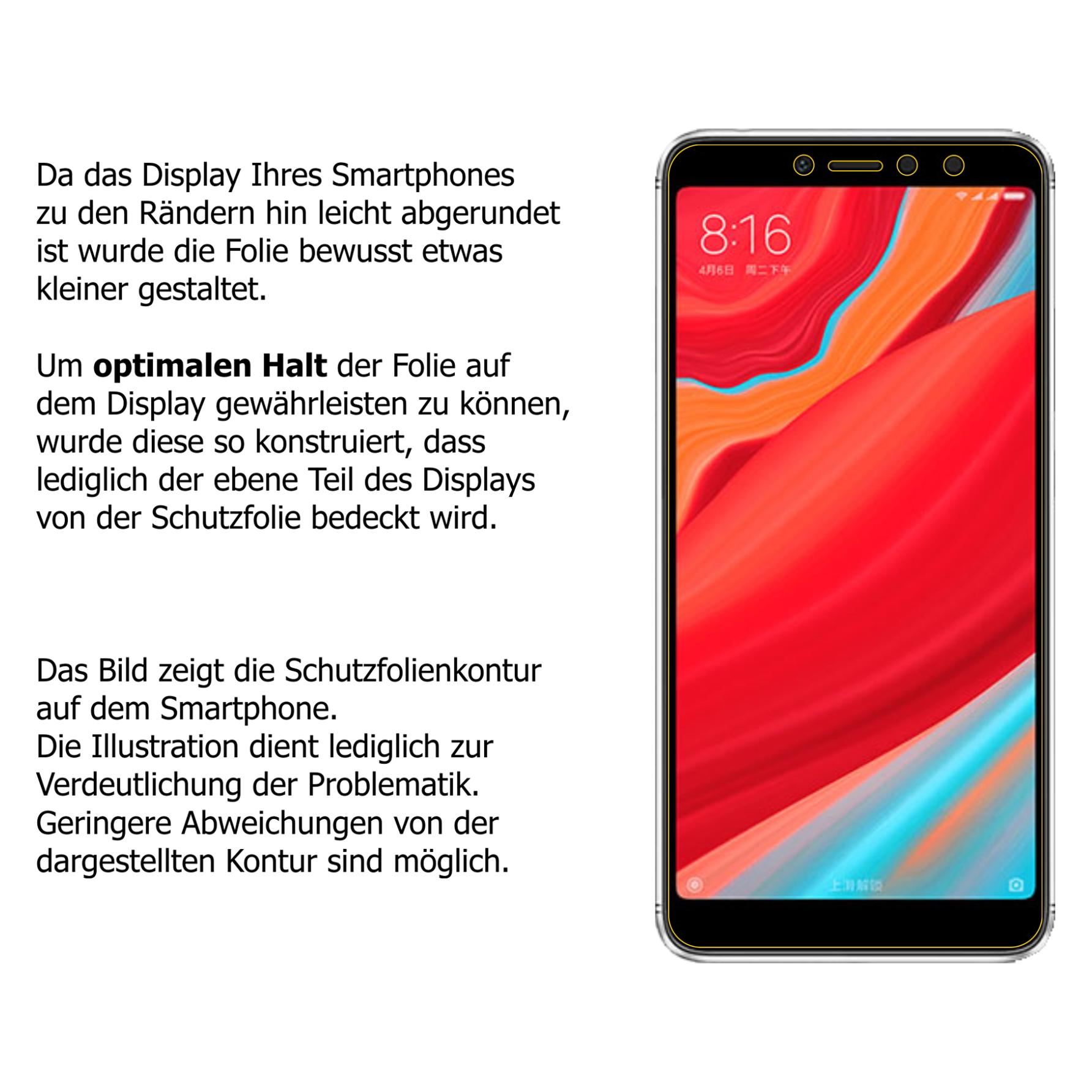 2x Pellicola per Xiaomi Redmi Y2 Protettiva Protezione Antiriflesso