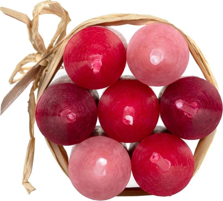 Produktbild Herzog Kerzen Stabkerze Rauhreif 2.2 x 12 cm, 7 Stück, Rot (7 Stk.)