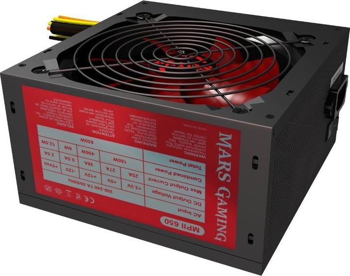 Actual product image Mars Gaming PSU Tacens MPII650 650W, 120mm, 14dB, 85+ efficiency (650 W)