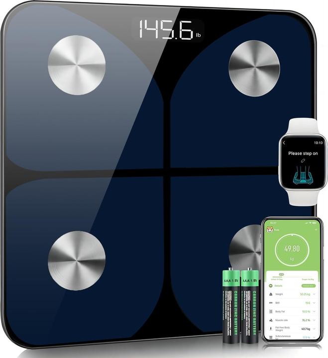 Produktbild Foryond Körperfettwaage mit App und Bluetooth-Funktion (180 kg)