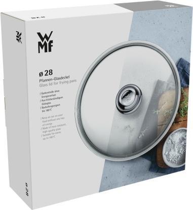 Produktbild WMF Glasdeckel Pfannendeckel 28cm Kochtopfdeckel Ersatzdeckel Metallknauf (28 cm, Glas, Metall)