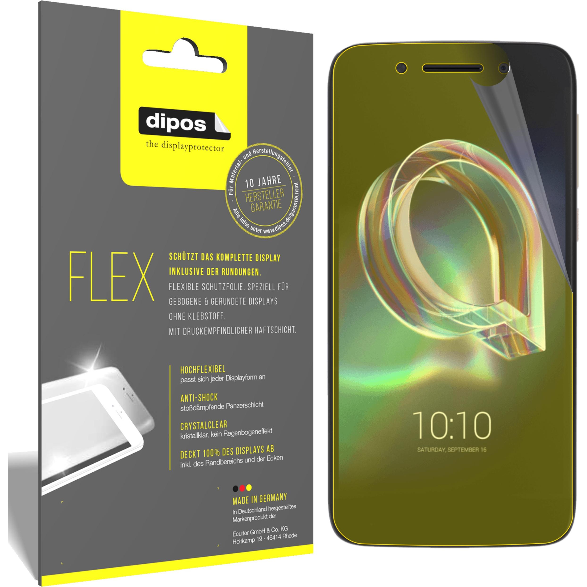 Dipos Displayschutzfolie Full-Cover 3D (3 Stück, Alcatel Idol 5), Smartphone Schutzfolie, Transparent