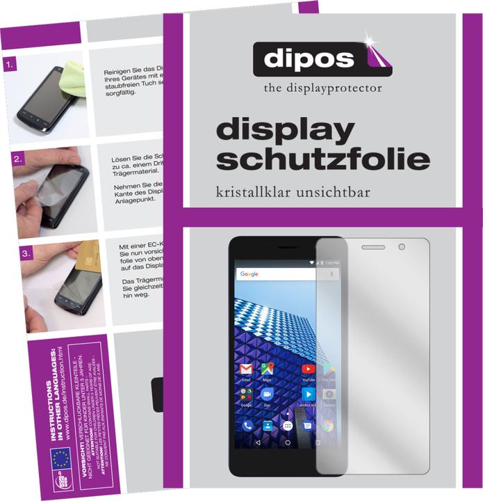 Dipos 2 Pellicole Protettive Crystalclear Per Archos 50 Titanium – Taglio Laser, Made In Germany