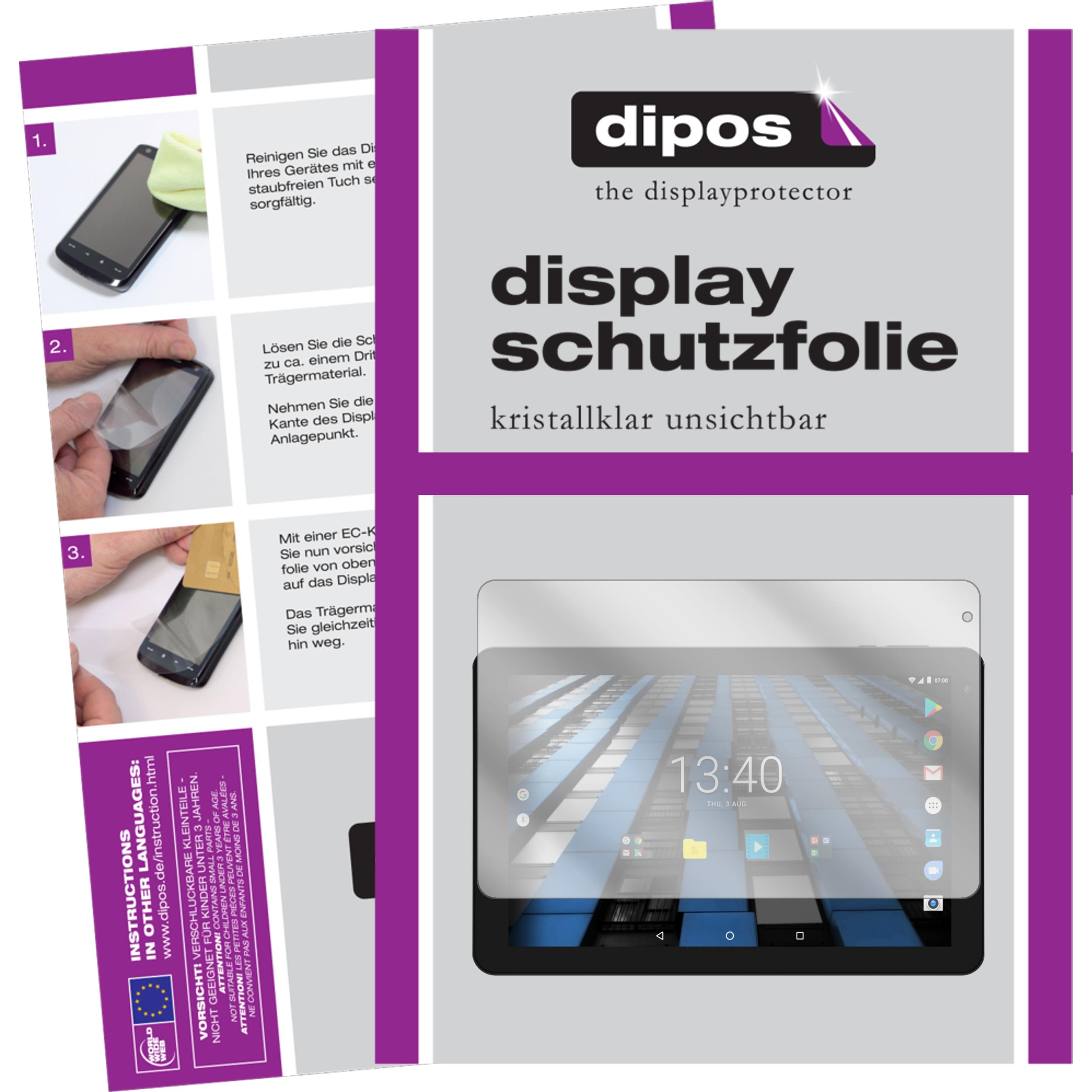 Dipos Displayschutzfolie Crystalclear (2 Stück, Diamond Tab), Tablet Schutzfolie
