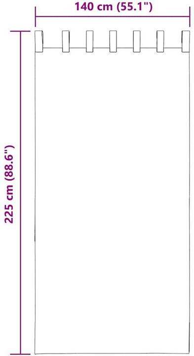 Actual product image vidaXL Voile Vorhang (140 x 225 cm)