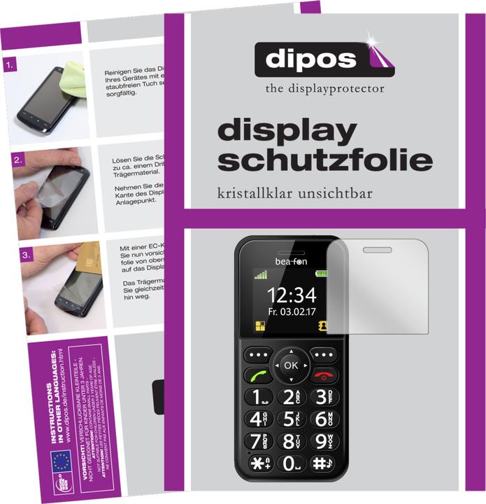 6 Pellicole Protettive Dipos Crystalclear Per Bea-fon SL820 – Trasparente, Anti Graffio, Made In Germany - 3