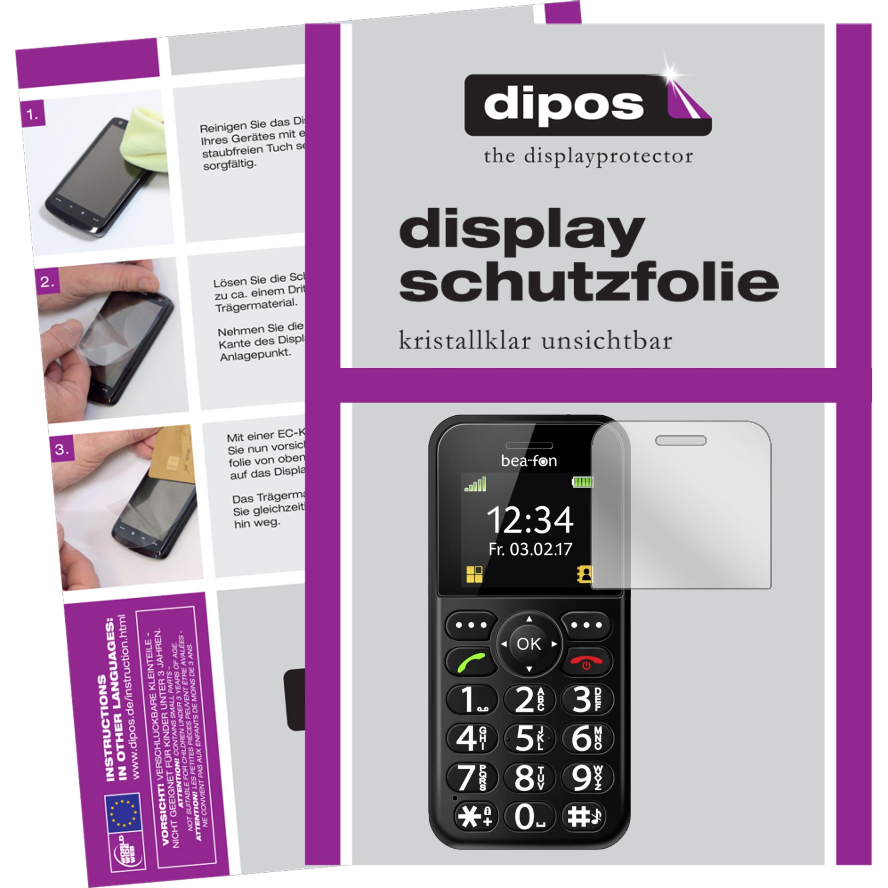 Dipos Displayschutzfolie Crystalclear (2 Stück, Beafon SL150), Smartphone Schutzfolie, Transparent