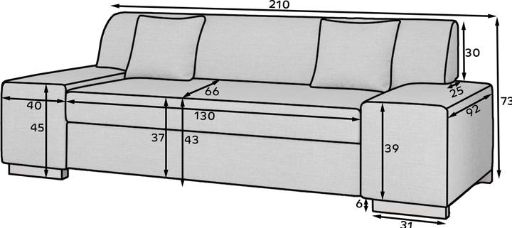 Immagine prodotto ELTAP PORTO 3 (3 posti, Divano letto)