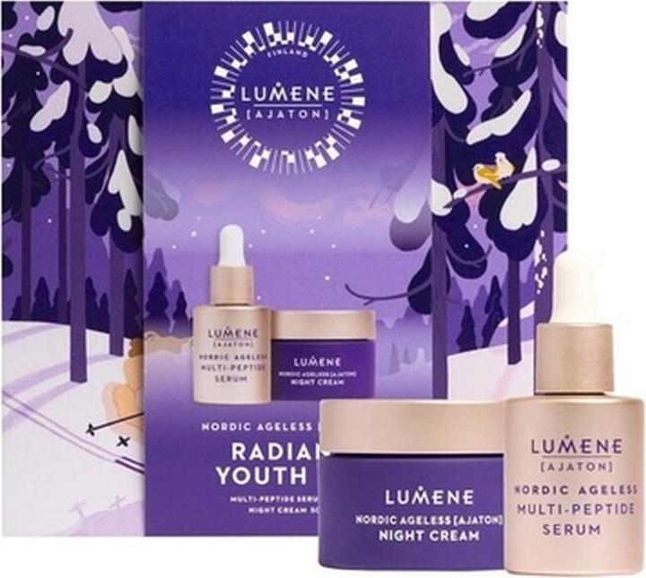 Lumene Nordic Ageless Radiant Youth Gift Set Multipeptide Serum 30ml And Night Cream 50ml (Kit de soins du visage)