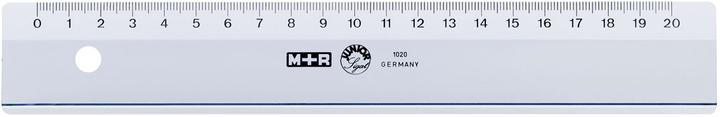 M+r Règle large 20cm gris fumé (20 cm, Matières plastiques)