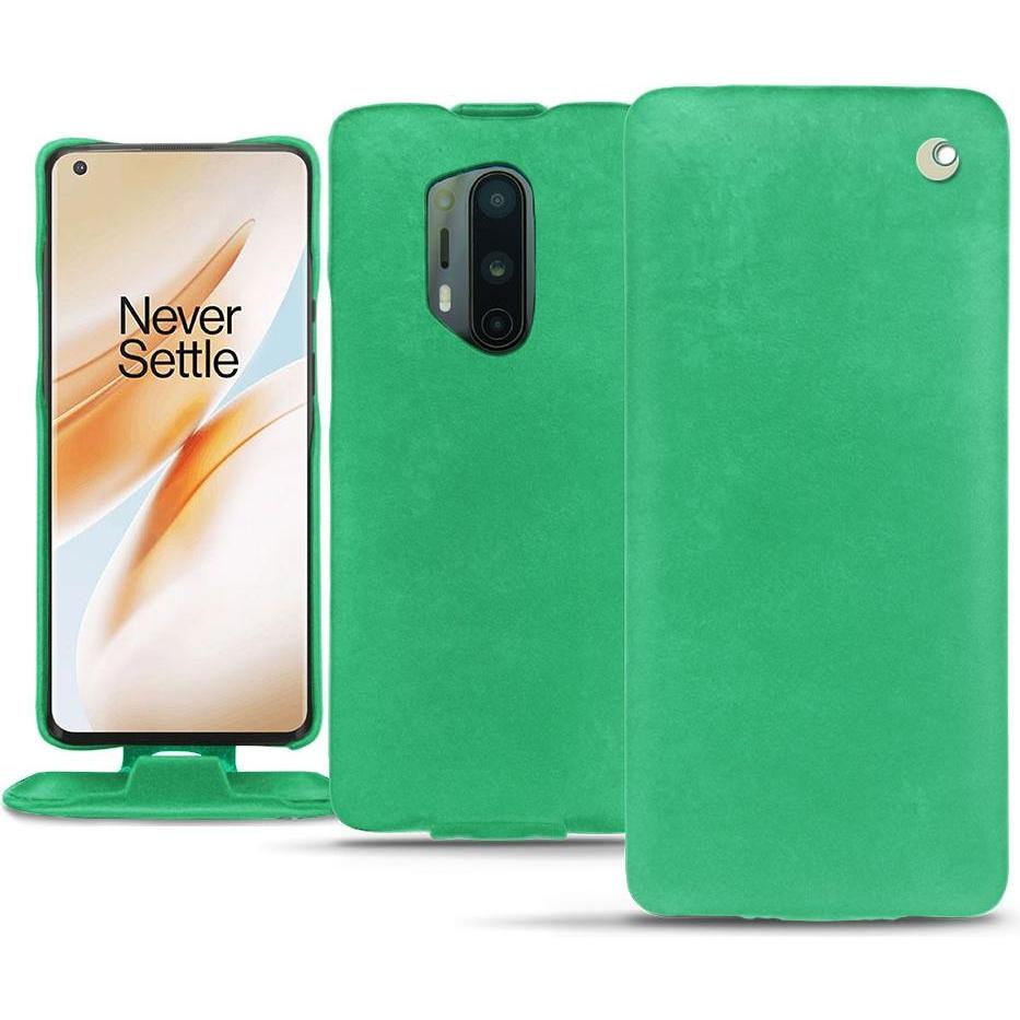 Noreve Lederschutzhülle vertikal (OnePlus 8 Pro), Smartphone Hülle, Grün