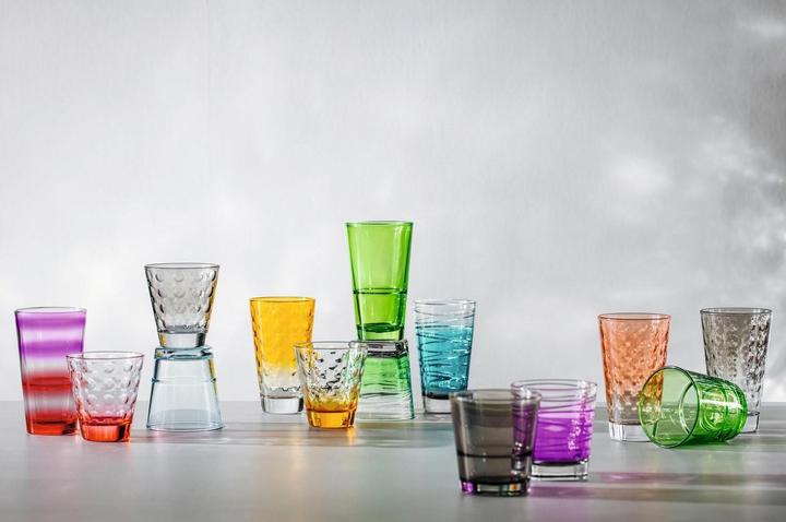 Produktbild Leonardo Trinkglas Optic Pastell 215 ml, 6 Stück, Mehrfarbig (0.22 l, 6 x)