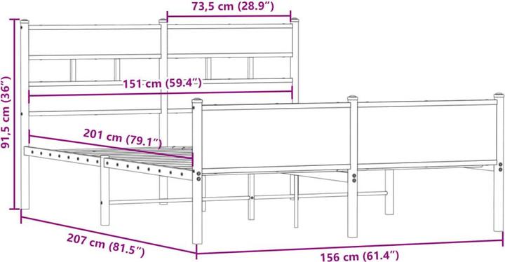 Image du produit vidaXL Bettgestell (150 x 200 cm)