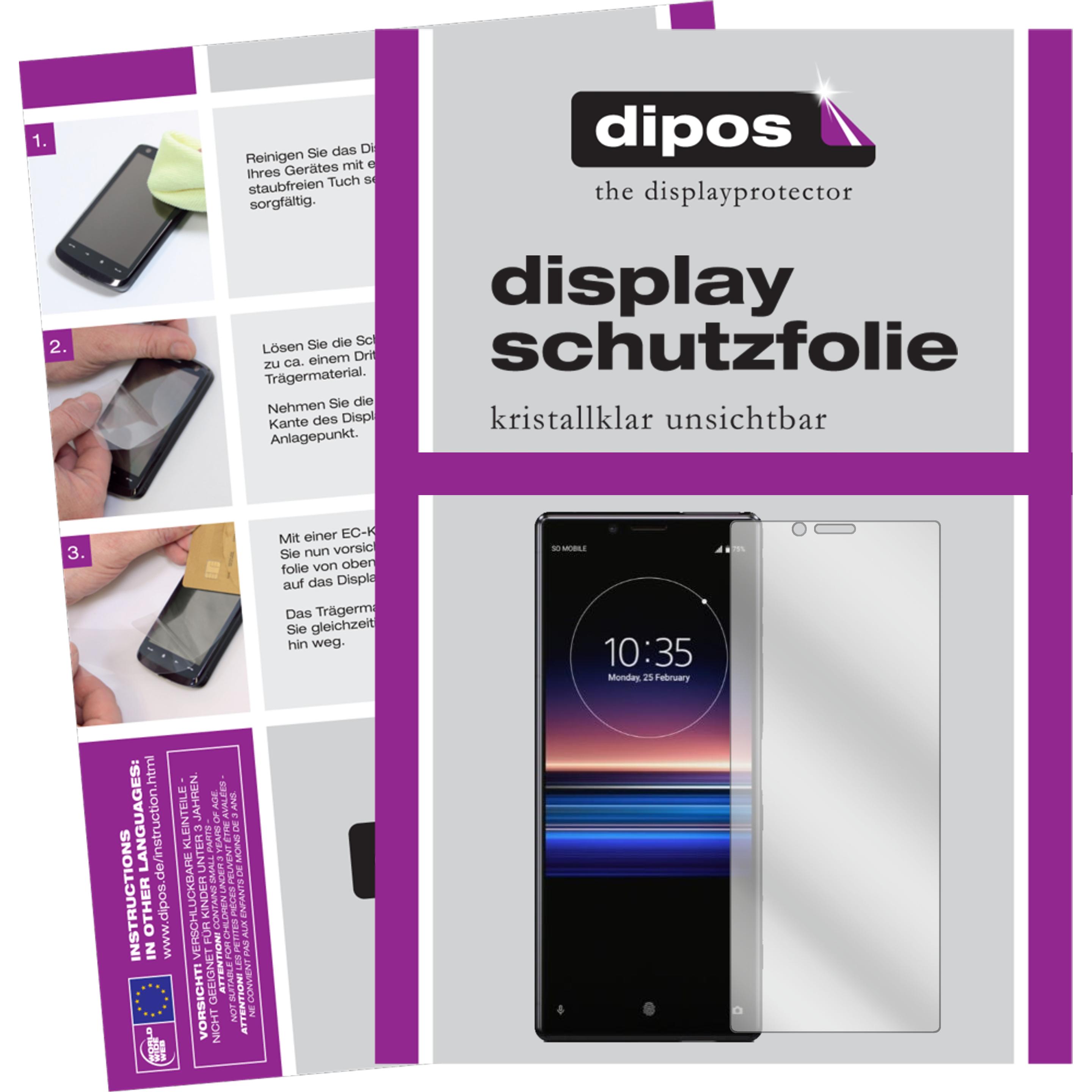 Dipos Displayschutzfolie Crystalclear (6 Stück, Sony Xperia 1), Smartphone Schutzfolie, Transparent