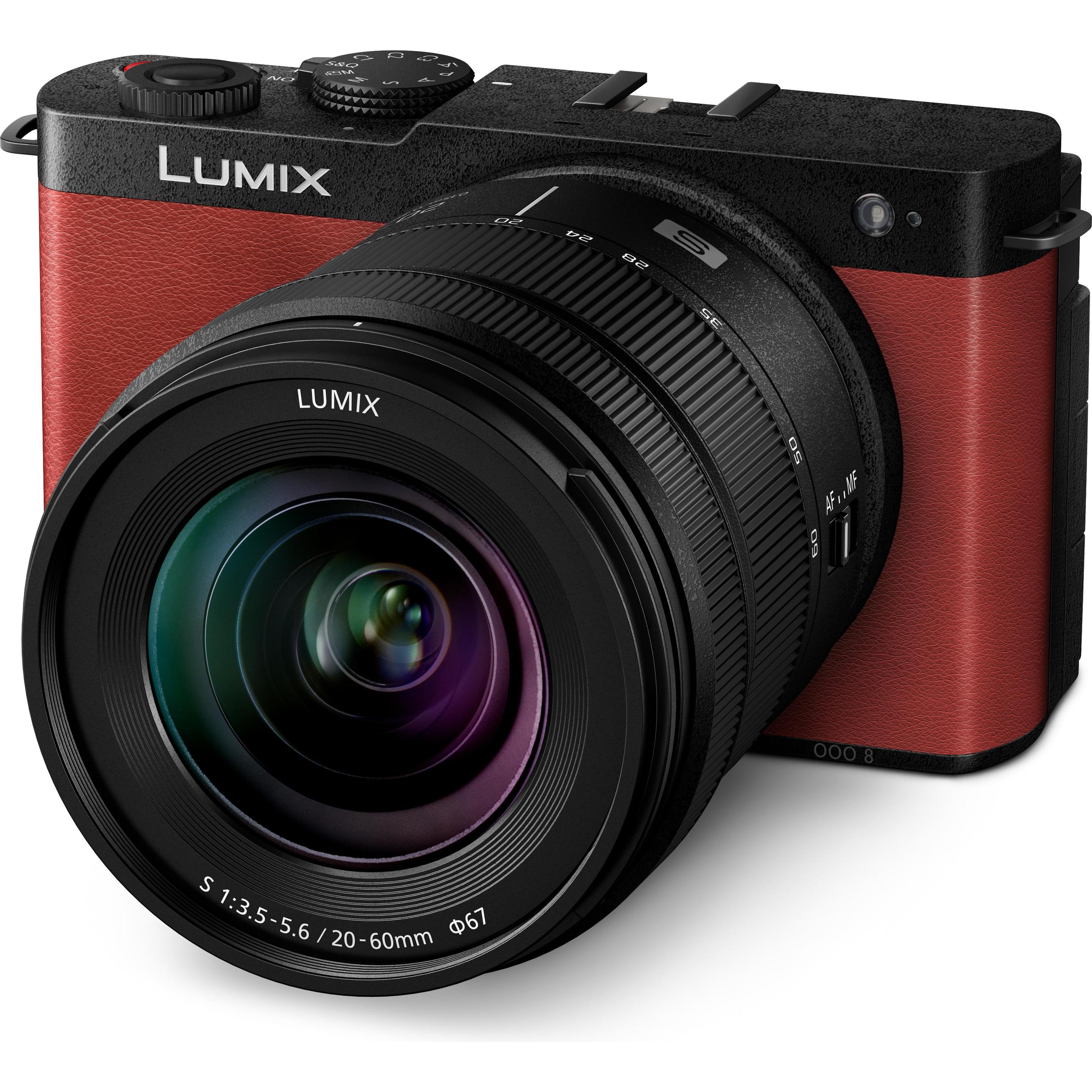 Panasonic Lumix S9 Kit (20 - 60 mm, 24.20 Mpx, Vollformat), Kamera, Schwarz, Rot