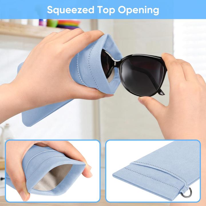 Produktbild Only-Bags.Store Doppelbrillenetui für 2 Brillen - weiches Brillenetui zum Aufstecken