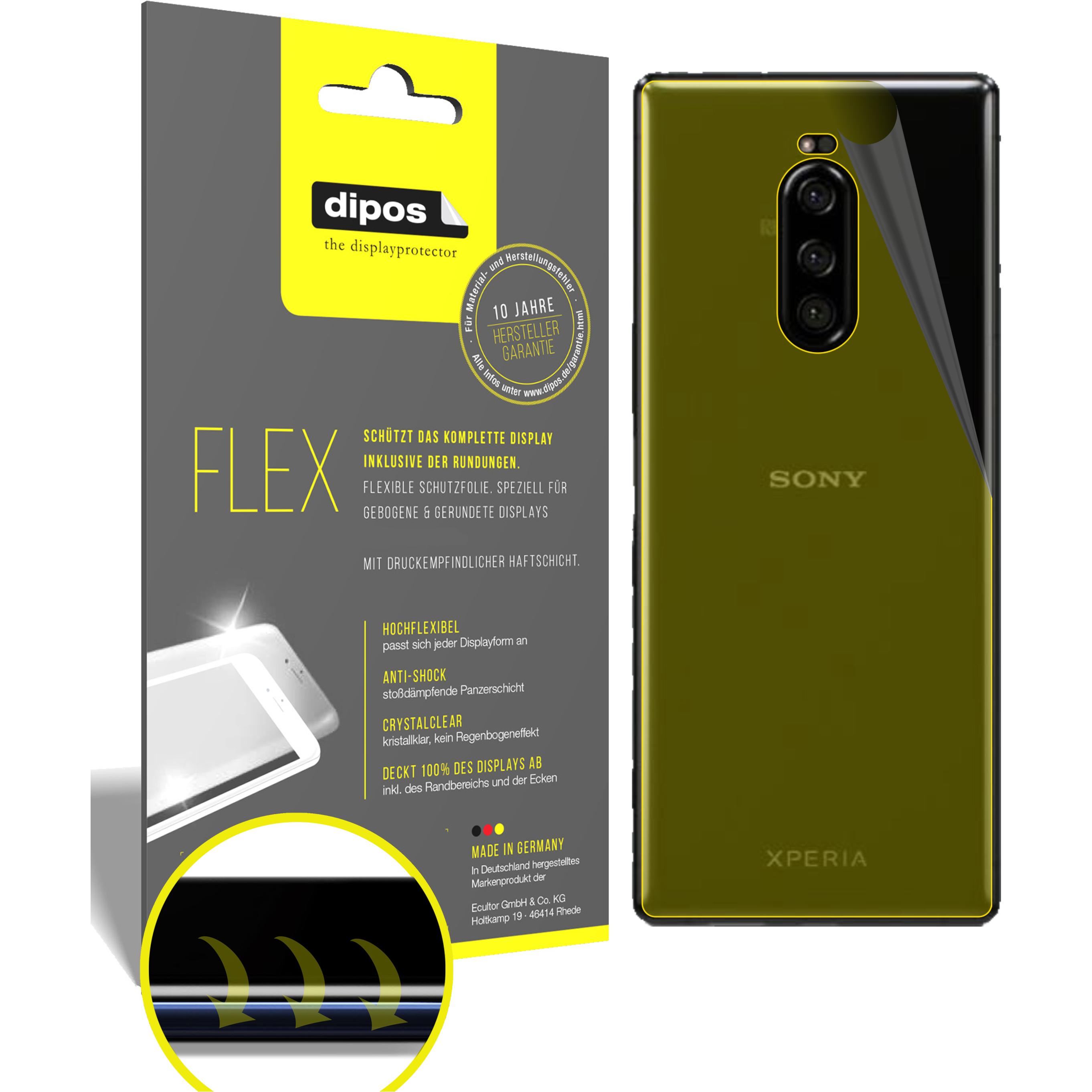Dipos Displayschutzfolie Full-Cover 3D (2 Stück, Sony Xperia 1), Smartphone Schutzfolie, Transparent
