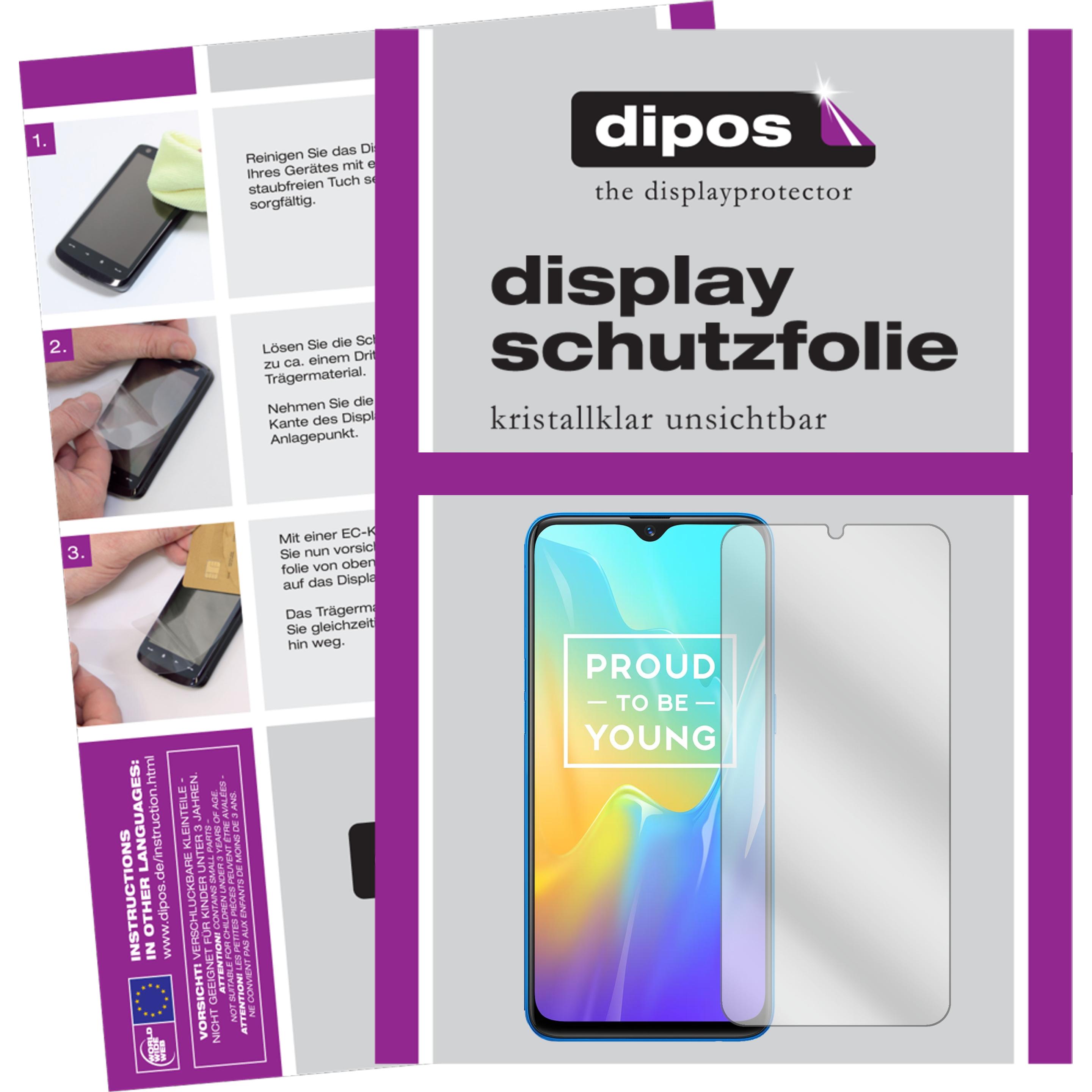 Dipos Displayschutzfolie Crystalclear (2 Stück, Realme U1), Smartphone Schutzfolie, Transparent