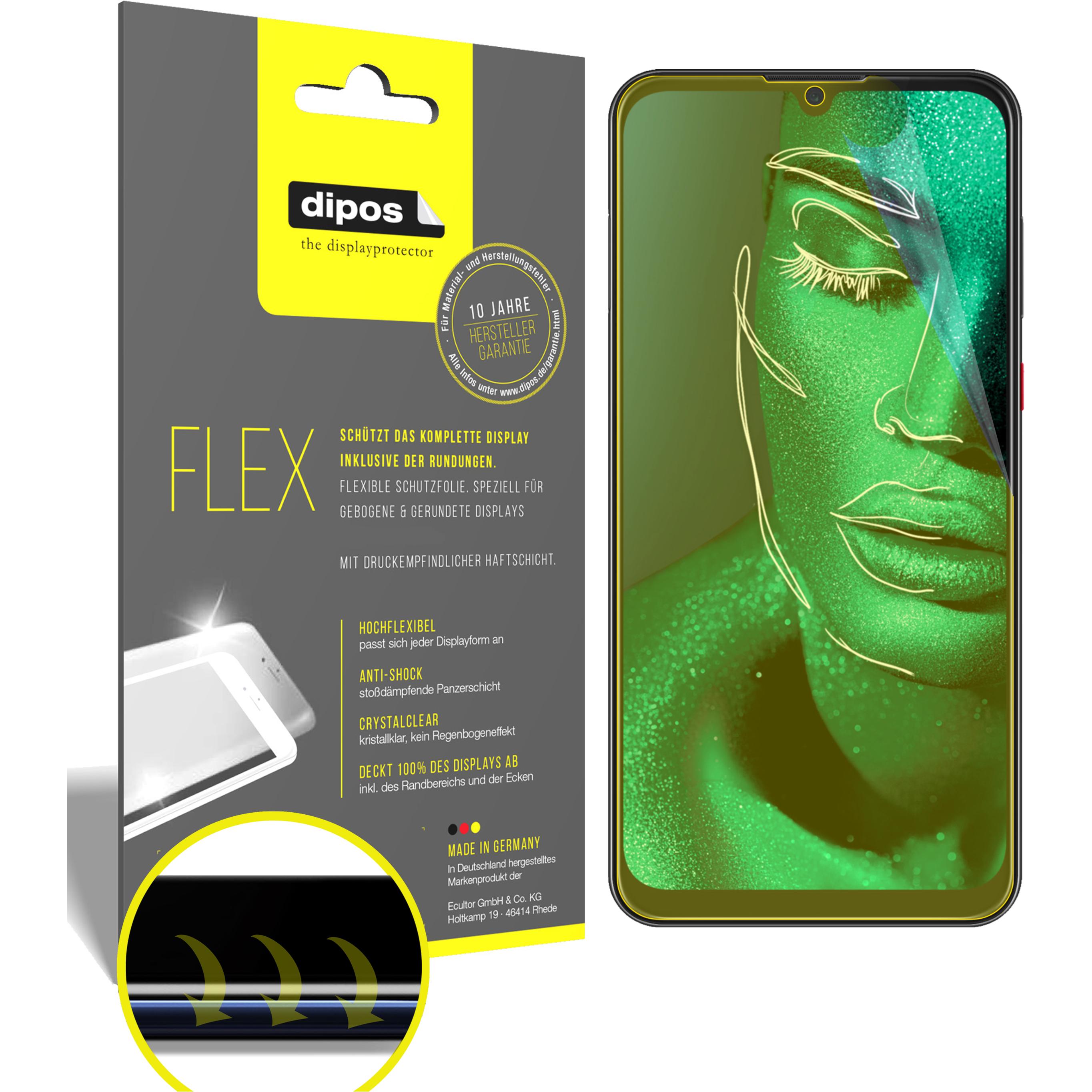 Dipos Displayschutzfolie Full-Cover 3D (3 Stück, ZTE Blade V10), Smartphone Schutzfolie, Transparent