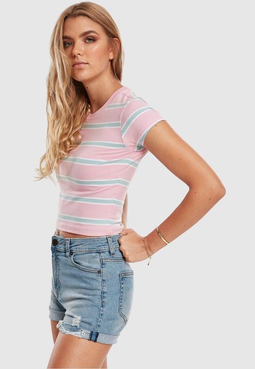 Actual product image Urban Classics Ladies Stripe Cropped Tee (S)