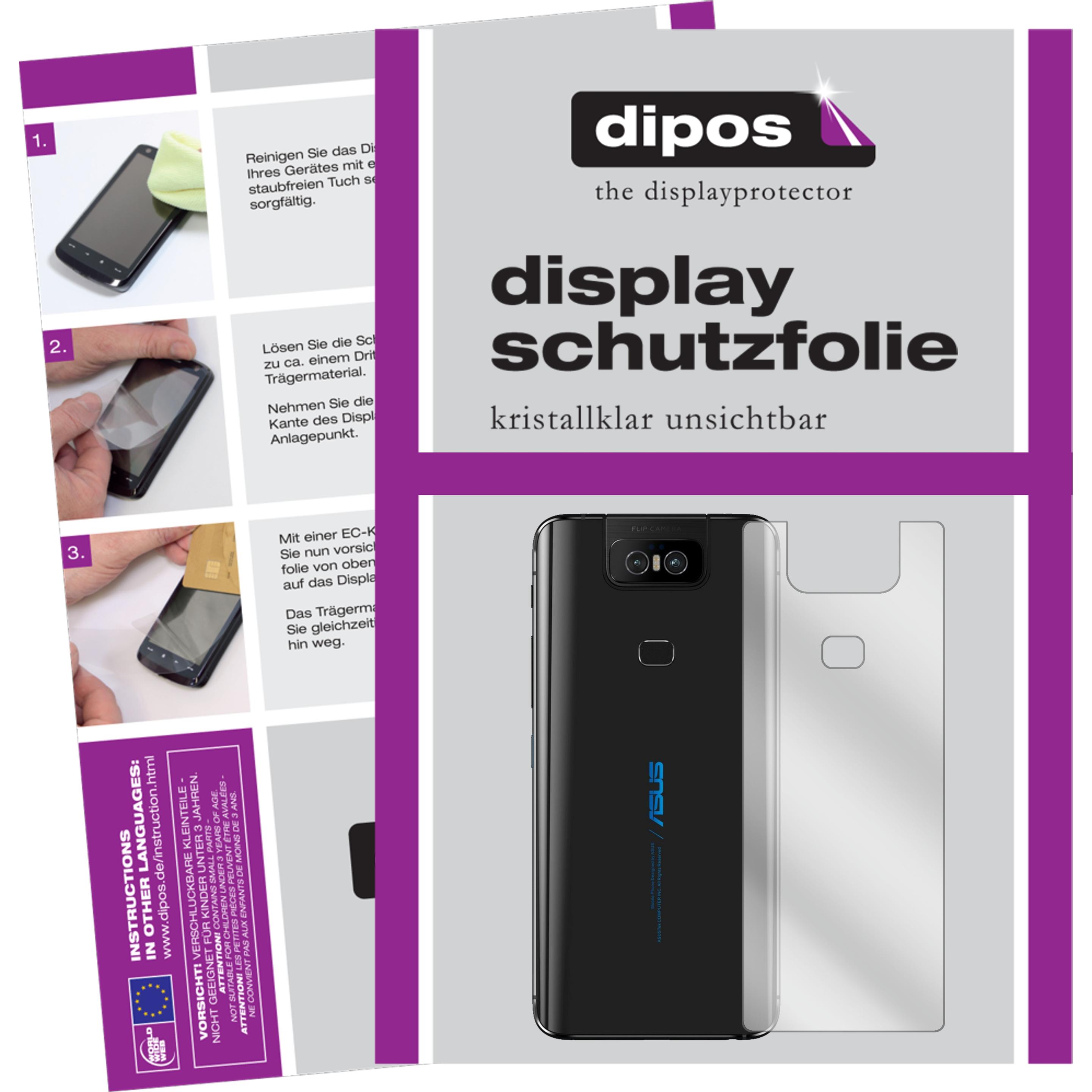 Thumbnail - Dipos Displayschutzfolie Crystalclear (2 Stück, Asus Zenfone 6), Smartphone Schutzfolie, Transparent