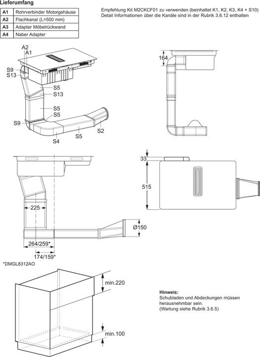 Image du produit Electrolux Abluft Combo 83 cm, DMSL8330AO, 949599350 (83 cm, Table de cuisson à induction)
