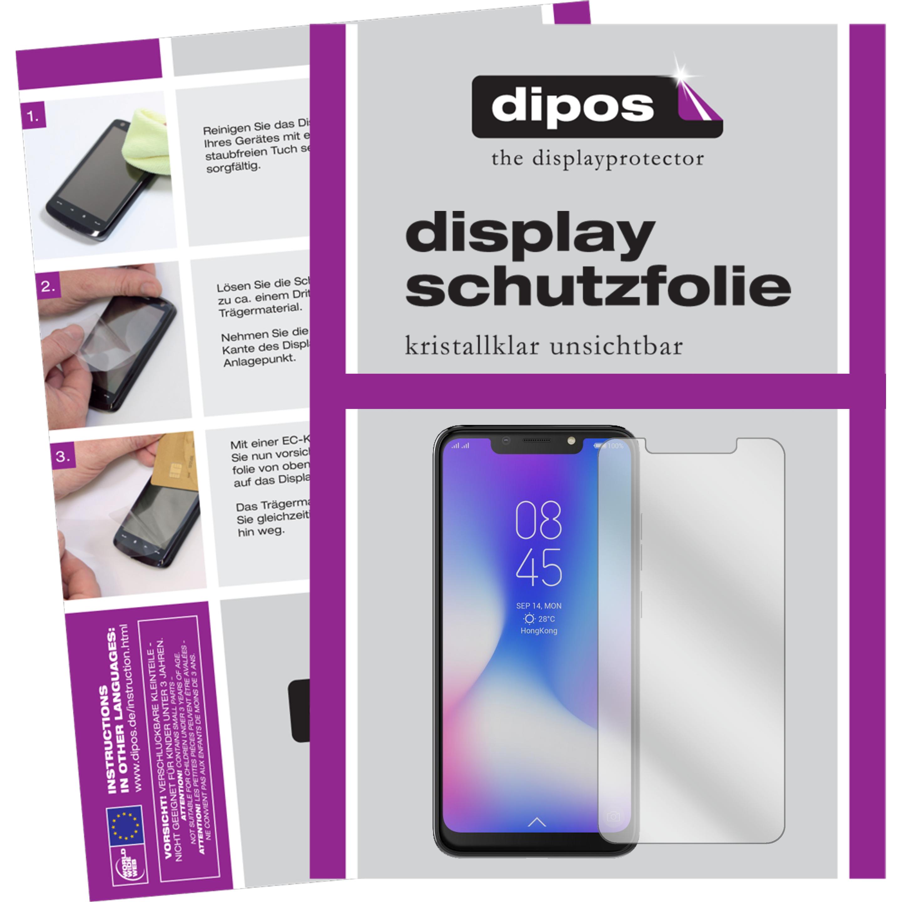 Dipos Displayschutzfolie Crystalclear (4 Stück, Tecno Camon 11 Pro), Smartphone Schutzfolie, Transparent