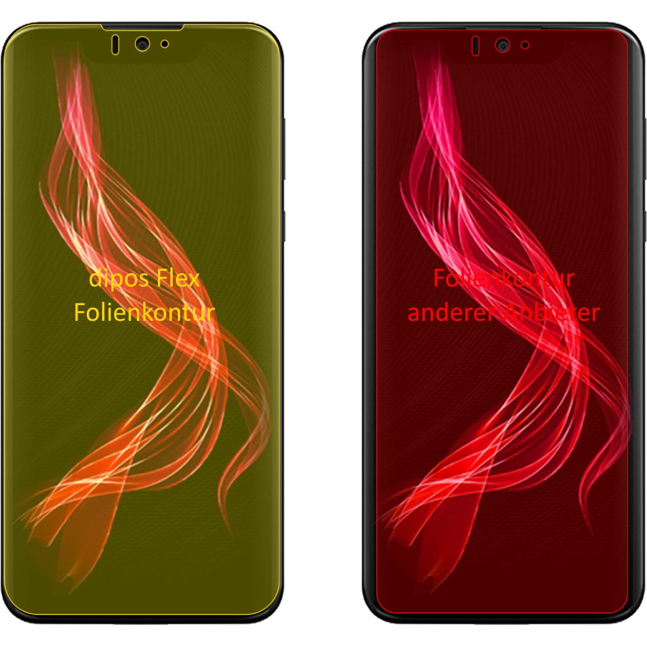 Thumbnail - Dipos Displayschutzfolie Full-Cover 3D (3 Stück, Sharp Aquos Zero), Smartphone Schutzfolie, Transparent