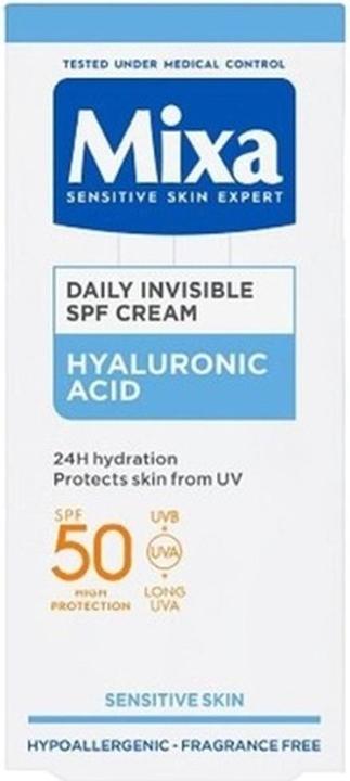 Image du produit Mixa Crème Hyaluronic Acid Daily Invisible SPF (Crème solaire, SPF 50, 50 ml)