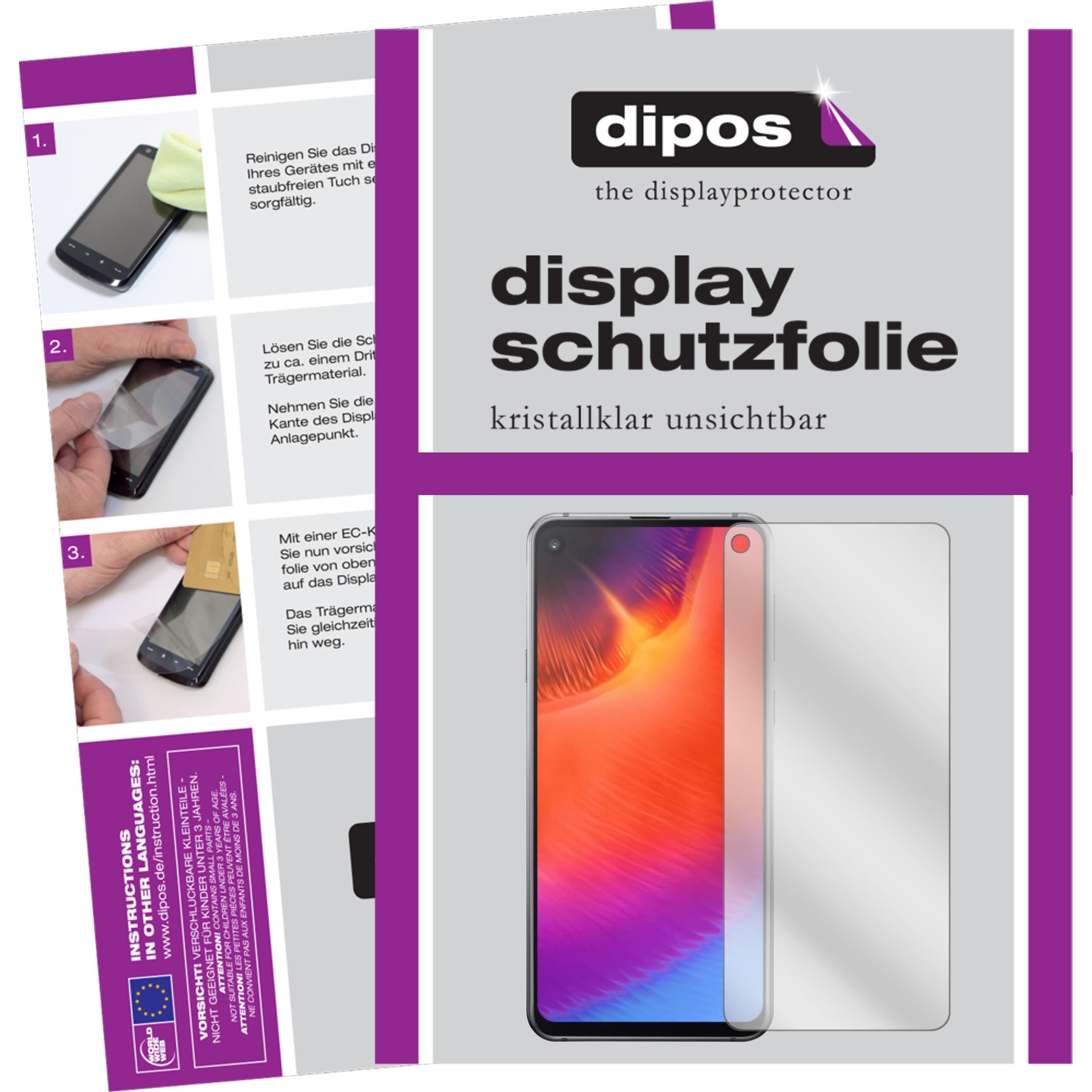 Dipos Displayschutzfolie Crystalclear (5 Stück, Samsung Galaxy A60), Smartphone Schutzfolie, Transparent
