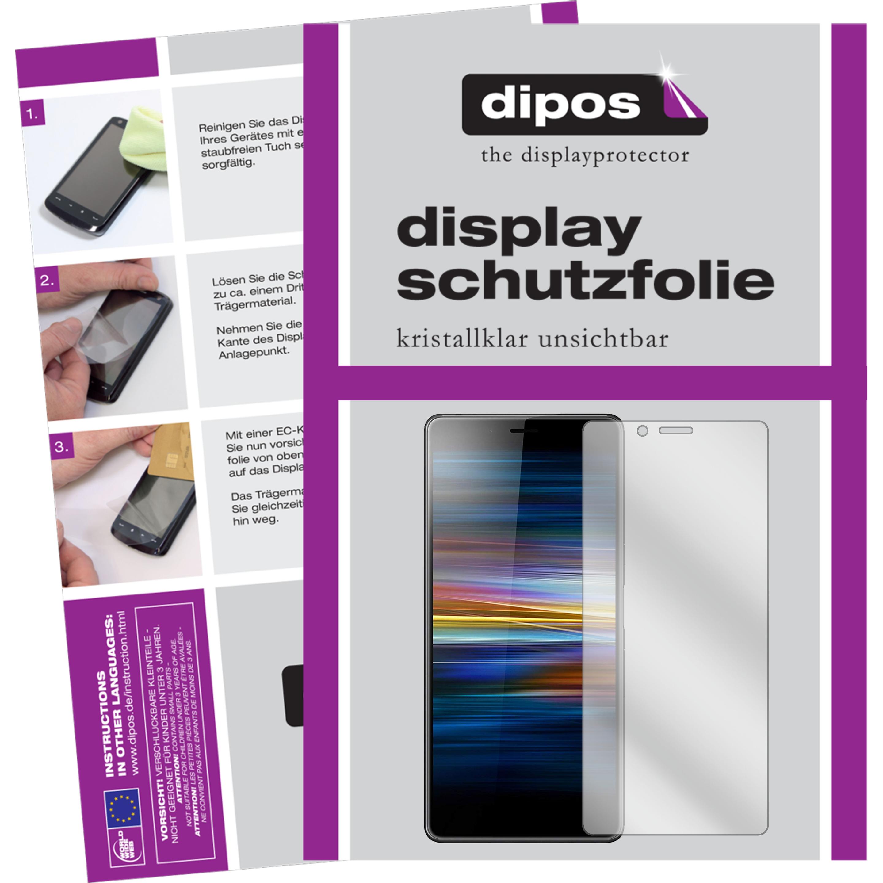 Dipos Displayschutzfolie Crystalclear (4 Stück, Sony Xperia L3), Smartphone Schutzfolie, Transparent