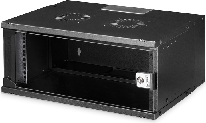 Actual product image Digitus 19" 4U wall-mounted housing, SOHO PRO 237 x 540 x 400 mm, black (4 RU, 19 inch rack)