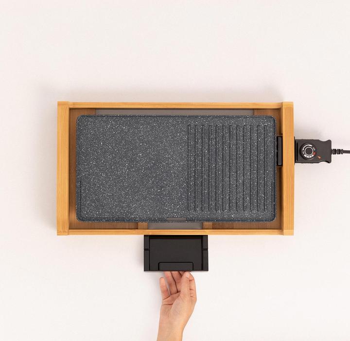 Actual product image Create STONE FLAT BAMBOO - 1800W electric grill plate