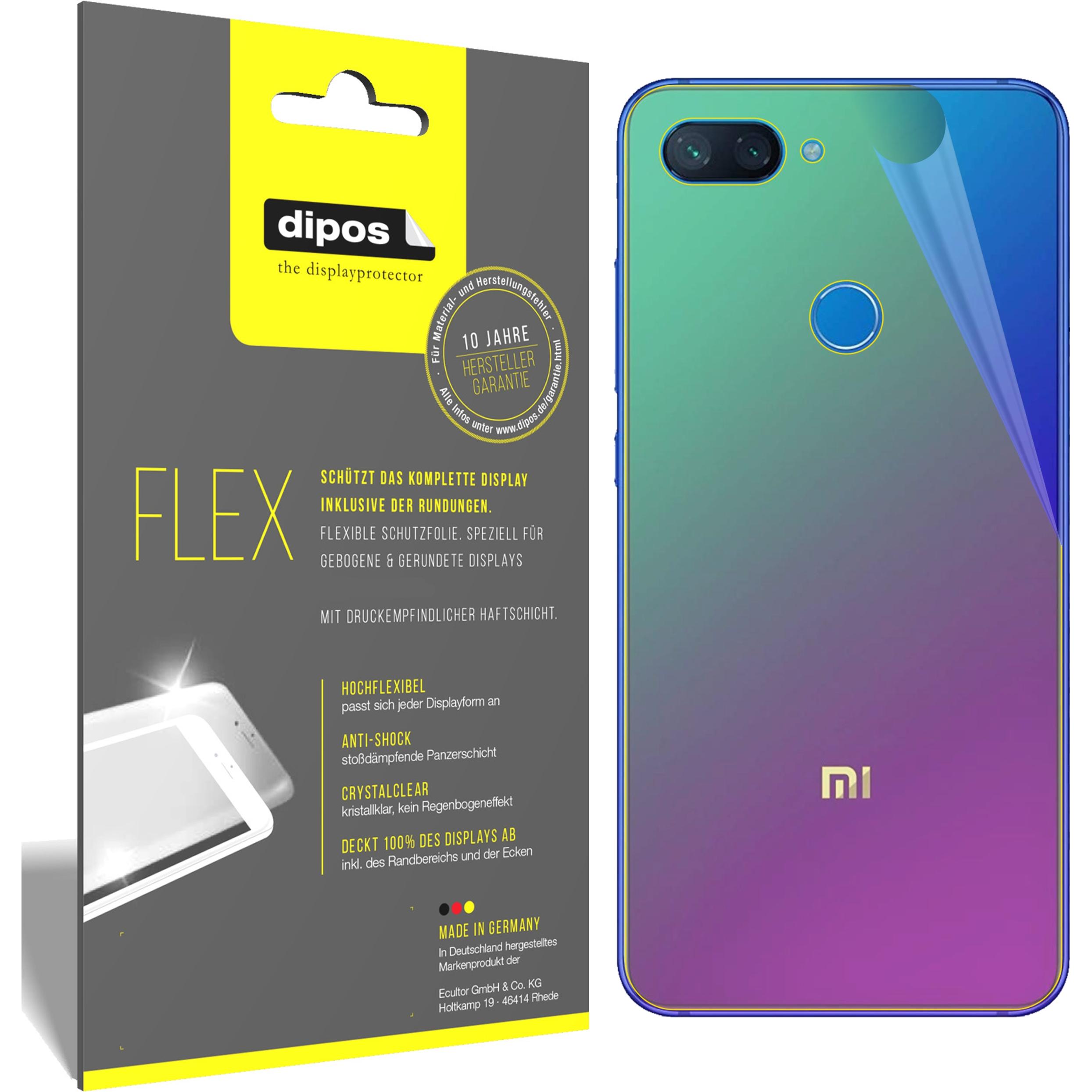 Dipos Displayschutzfolie Full-Cover 3D (1 Stück, Xiaomi Mi 8 Lite), Smartphone Schutzfolie, Transparent
