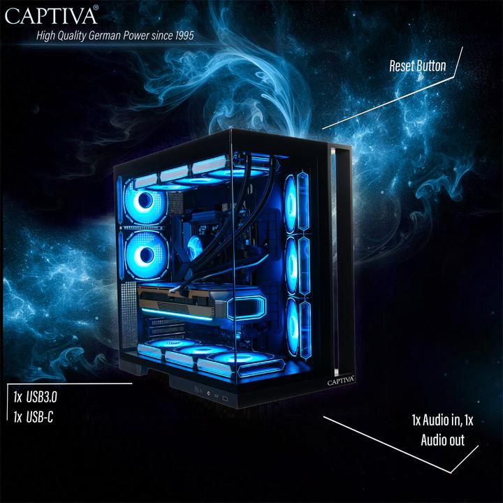 Actual product image Captiva Ultimate Gaming I89-210 Core i9 RTX 5090 (2000 GB, 64 GB, Intel Core i9-13900KF, GeForce RTX 5090)