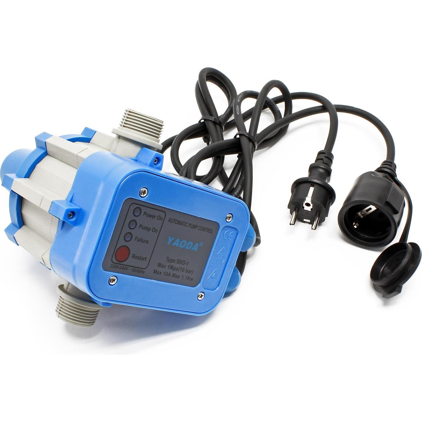 Wiltec, Wasserpumpe, Druckschalter Kabel SKD-1 230V 1-phasig Pumpensteuerung Hauswasserwerk (Hauswasserpumpe)